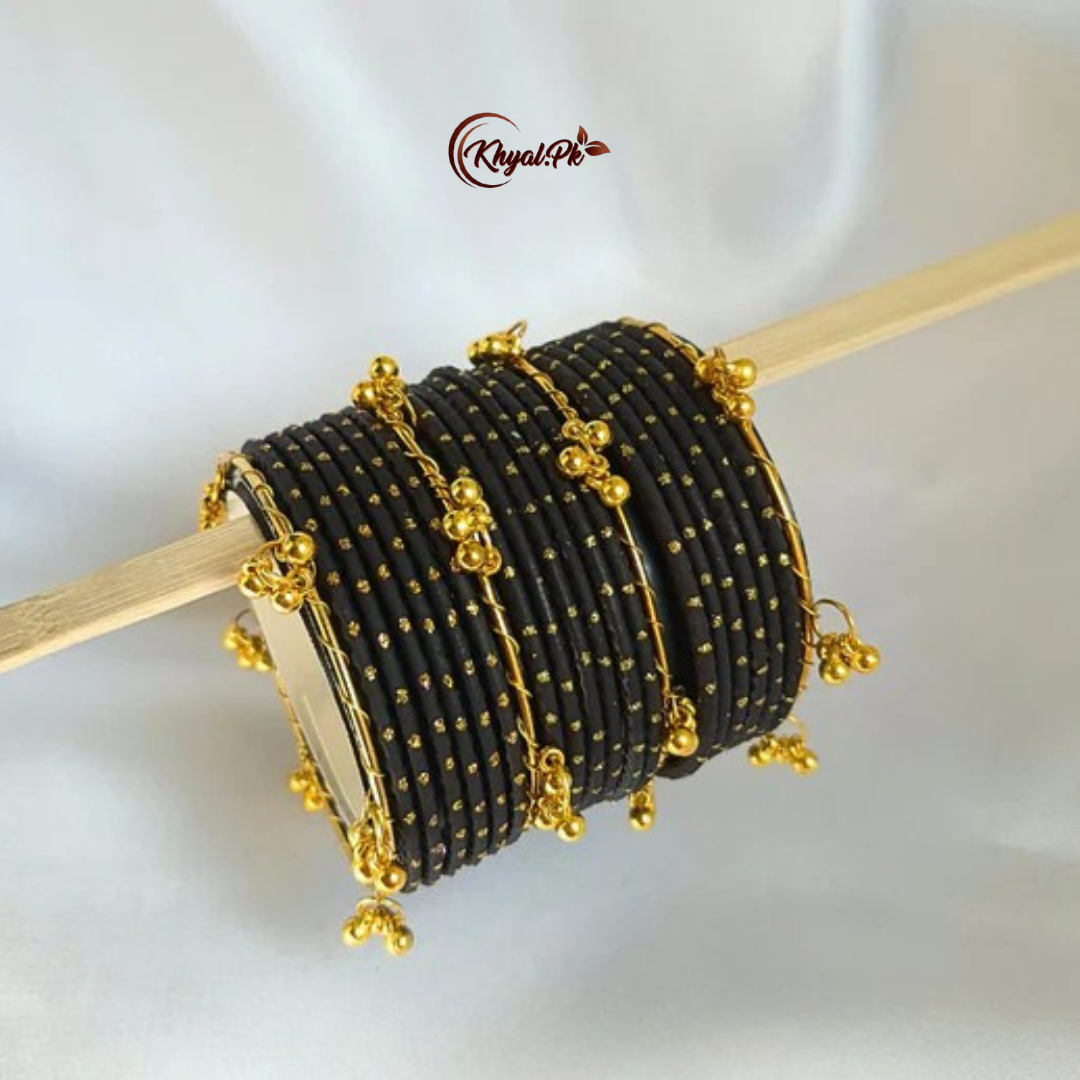 Dotted Golden Viral Kashmiri Bangles