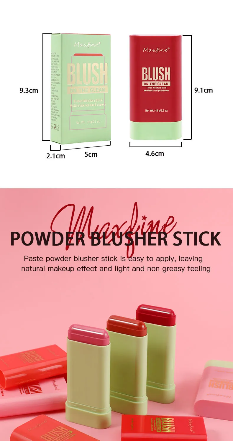 The Glow Blush on Tinted For Cheeks Make Up Moisture Stick Long Wearing Make Up Blush - Cool Shade Blusher